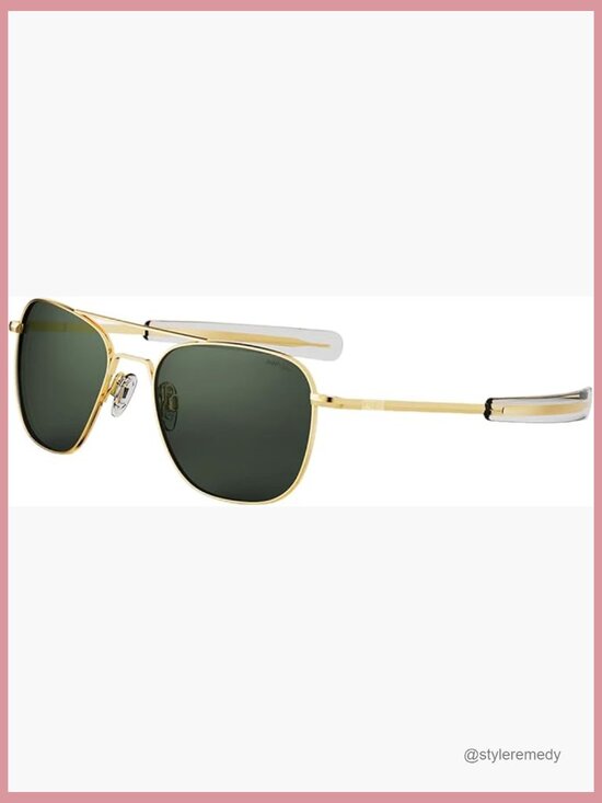 Aviator Sunglasses with 23k Gold Frame, Polarized Lenses, UV Protection main image 6
